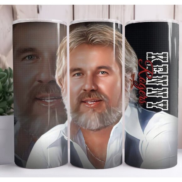 Kenny Rogers 20oz Skinny Tumbler Insulated Drinkware Cup - Picture 1 of 1